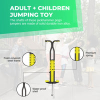 Thumbnail for Black and Yellow Pogo Stick - Children's Large Jumping Jackhammer Toy