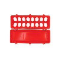 Thumbnail for 30cm Long Poultry Feeder Feeding Trough Chicken Chick Red Plastic Flip Top Container