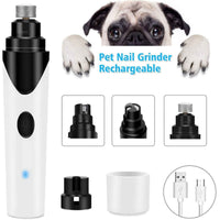 Thumbnail for Pet Nail Grinder Dog Cat Electric Trimmer Rechargeable Clipper Claw Filer N8