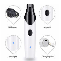 Thumbnail for Pet Nail Grinder Dog Cat Electric Trimmer Rechargeable Clipper Claw Filer N8