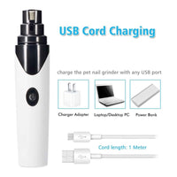 Thumbnail for Pet Nail Grinder Dog Cat Electric Trimmer Rechargeable Clipper Claw Filer N8