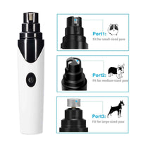 Thumbnail for Pet Nail Grinder Dog Cat Electric Trimmer Rechargeable Clipper Claw Filer N8