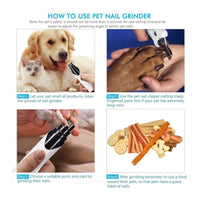 Thumbnail for Pet Nail Grinder Dog Cat Electric Trimmer Rechargeable Clipper Claw Filer N8