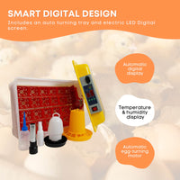 Thumbnail for Electric 24 Egg Incubator + Accessories Hatching Eggs Chicken Quail Duck