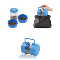 Thumbnail for 3 In 1 Pet Travel Food Water Bowl Set Dog Cat Portable Feeding Carry Container