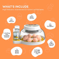 Thumbnail for Automatic 8 / 18 Egg Incubator - Electrical Turning Chicken Quail Duck Hatching