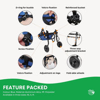 Thumbnail for Rooster Farms Little Dog Wheelchair Small Harness - Adjustable Back Leg Aid