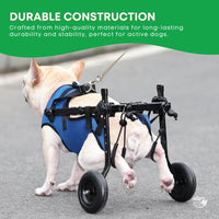 Thumbnail for Rooster Farms Little Dog Wheelchair Small Harness - Adjustable Back Leg Aid