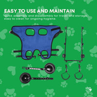 Thumbnail for Rooster Farms Little Dog Wheelchair Small Harness - Adjustable Back Leg Aid