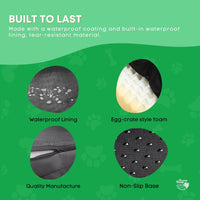 Thumbnail for Orthopaedic Dog Bed XL Grey - Memory Foam Mattress Waterproof Removable Cover