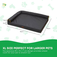 Thumbnail for Orthopaedic Dog Bed XL Grey - Memory Foam Mattress Waterproof Removable Cover