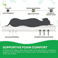 Thumbnail for Orthopaedic Dog Bed XL Grey - Memory Foam Mattress Waterproof Removable Cover