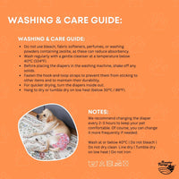 Thumbnail for Rooster Farms Male Dog Diapers Large 3Pk - Washable Reusable Nappies Hook/Loop