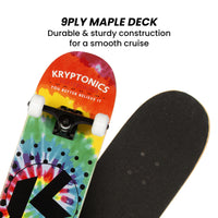 Thumbnail for Kryptonics 31-inch Star Series Complete Skateboard Rainbow Dot