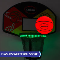 Thumbnail for Kahuna Trampoline Led Basketball Hoop Set With Light-up Ball
