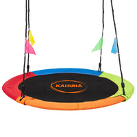 Thumbnail for Kahuna Kids 1.2m Tree Saucer Swing Set Round 400kg With Straps Capacity Outdoor