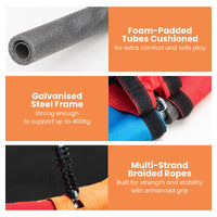 Thumbnail for Kahuna Kids 1.2m Tree Saucer Swing Set Round 400kg With Straps Capacity Outdoor