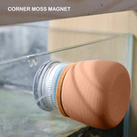 Thumbnail for Fish Tank Corner Moss Magnet Scraper Glass Algae Cleaner Magnetic Scrubber BROWN