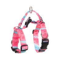 Thumbnail for Dog Double-Lined Straps Harness Adjustable M MARBLE PINK