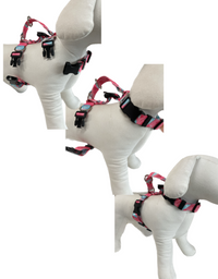Thumbnail for Dog Double-Lined Straps Harness Adjustable M MARBLE PINK