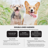 Thumbnail for Dog Double-Lined Straps Harness Adjustable M MARBLE PINK