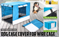Thumbnail for Cage Cover Enclosure for Wire Dog Cage Crate 24in BLUE