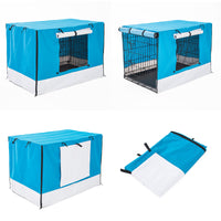 Thumbnail for Cage Cover Enclosure for Wire Dog Cage Crate 24in BLUE