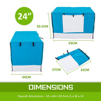 Thumbnail for Cage Cover Enclosure for Wire Dog Cage Crate 24in BLUE