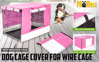 Thumbnail for Cage Cover Enclosure for Wire Dog Cage Crate 30in PINK