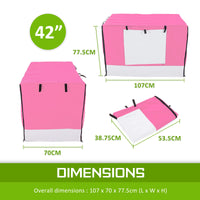 Thumbnail for Cage Cover Enclosure for Wire Dog Cage Crate 42in PINK