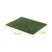 Thumbnail for 2 Grass Mat 58.5cm x 46cm for Pet Dog Potty Tray Training Toilet
