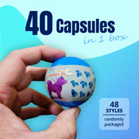 Thumbnail for 40X Geometric Translucent Dog Toy Capsules 50mm Collectible Gacha in Display Box