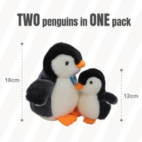 Thumbnail for 2X Plush Penguin Keychain Or Doll With Sound Activation BLACK