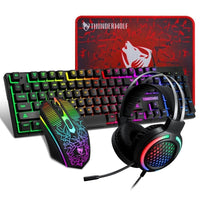 Thumbnail for T-Wolf TF400 4-pcs Rainbow Keyboard/Mouse/Headphone/Mouse Pad Kit Set