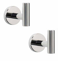 Thumbnail for 2 Pcs Wall Mount Bathroom Towel Hooks Holder Cloth Hanger Hook Kitchen Door Hanger Poliched Chrome