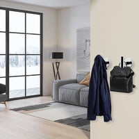 Thumbnail for 2 Pcs Wall Mount Bathroom Towel Hooks Holder Cloth Hanger Hook Kitchen Door Hanger Poliched Chrome