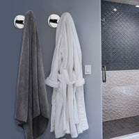Thumbnail for 2 Pcs Wall Mount Bathroom Towel Hooks Holder Cloth Hanger Hook Kitchen Door Hanger Poliched Chrome