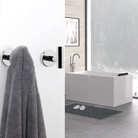 Thumbnail for 2 Pcs Wall Mount Bathroom Towel Hooks Holder Cloth Hanger Hook Kitchen Door Hanger Poliched Chrome