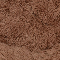 Thumbnail for Pet Dog Bedding Warm Plush Round Comfortable Dog Nest Light Coffee Large 90cm