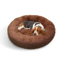 Thumbnail for Pawfriends Pet Dog Bed Bedding Warm Plush Round Soft Dog Nest Light Coffee  XXL 120cm