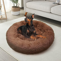 Thumbnail for Pawfriends Pet Dog Bed Bedding Warm Plush Round Soft Dog Nest Light Coffee  XXL 120cm