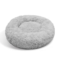 Thumbnail for Pet Dog Bed Bedding Warm Plush Round Comfort Dog Nest Light Grey kennel XL 100cm