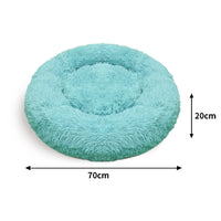 Thumbnail for Pet Dog Bed Warm Plush Round Comfortable Nest Comfy Sleeping kennel Green M 70cm