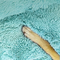 Thumbnail for Pawfriends Pet Dog Bedding Warm Plush Round Comfortable Nest Comfy Sleep kennel Green 120cm