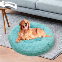 Thumbnail for Pawfriends Pet Dog Bedding Warm Plush Round Comfortable Nest Comfy Sleep kennel Green 120cm