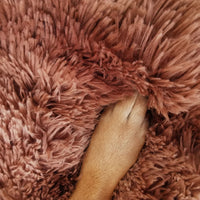 Thumbnail for Pawfriends Dog Cat Pet Calming Bed Washable ZIPPER Cover Warm Soft Plush Round Sleeping 100