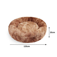 Thumbnail for Pawfriends Dog Cat Pet Calming Bed Warm Soft Plush Round Nest Comfy Sleeping Cave 120cm