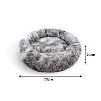 Thumbnail for Pawfriends Dog Cat Pet Calming Bed Washable ZIPPER Cover Warm Soft Plush Round Sleeping 70