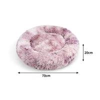 Thumbnail for Pawfriends Dog Pet Cat Calming Bed Beds Large Mat Comfy Puppy Fluffy Donut Cushion Plush 70