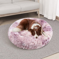 Thumbnail for Pawfriends Dog Pet Cat Calming Bed Beds Large Mat Comfy Puppy Fluffy Donut Cushion Plush 70